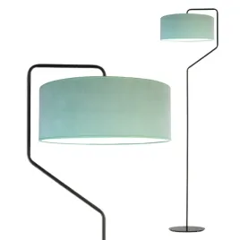 lampa-stojaca-podlogowa-welurowa-abazur-led-e27-do-pokoju-czytania-mietowa