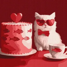 malowania-po-numerach-kot-z-tortem-30x30cm