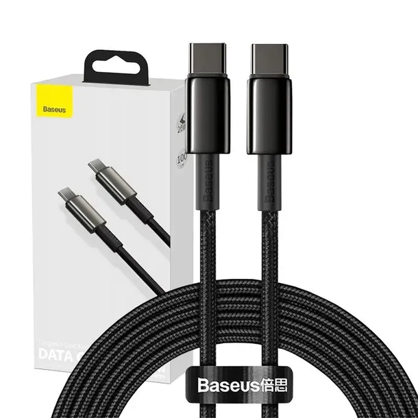 2-x-kabel-1m-baseus-power-delivery-100w-5a-usb-c-typ-c-stan-nowy-kolor-czarny