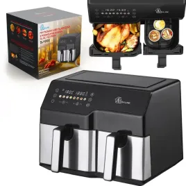 2-x-frytownica-10l-air-fryer-sj-1000-dual-duza-dwukomorowa-6l-4-dwa-kosze-2