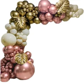 balony-na-urodziny-chrzest-roczek-bezowe-zlote-girlanda-balonowa-zestaw-xxl