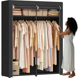 szafa-na-ubrania-tekstylna-skladana-materialowa-garderoba-czarna-174x140x43