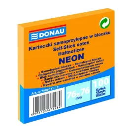 karteczki-samoprzylepne-donau-76-x-76-mm-pomaranczowy-neon-1x100szt