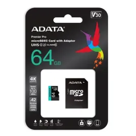2-x-karta-64gb-micro-sd-a-data-premier-pro-u3-a2-v30-uhs1-4k-100mb-s-adapte