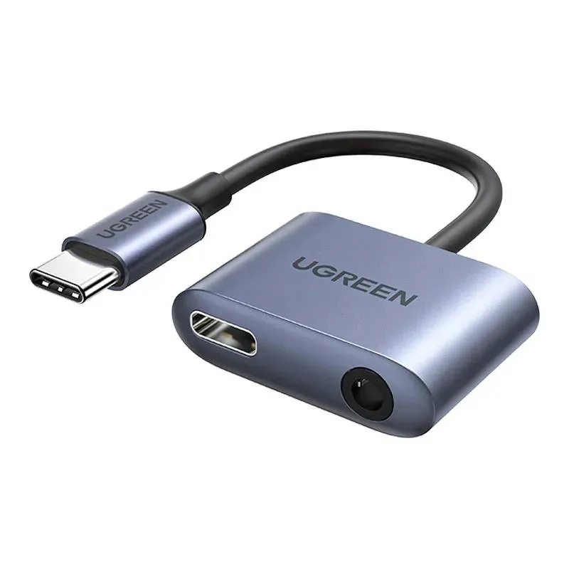 2-x-ugreen-adapter-kabel-audio-usb-c-do-usb-c-30w-mini-jack-3-5-mm-sluchawk-stan-nowy