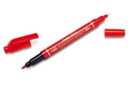 marker-permanentny-dwustronny-czerwony-pentel-1-szt