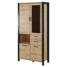 witryna-attivo-200-x-100-cm-stojaca-dab-taurus-czarny