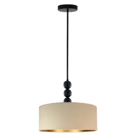 lampa-wiszaca-sufitowa-bezowa-zyrandol-led-e27-abazur-welurowa-nowoczesna