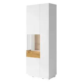 witryna-silvana-207-x-80-cm-stojaca-bialy-polysk-dab-wotan