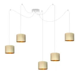 lampa-wiszaca-sufitowa-bezowa-pajak-zyrandol-led-e27-abazur-regulowana
