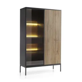witryna-sentiero-166-x-104-cm-z-led-stojaca-czarny-grafit-dab-wotan