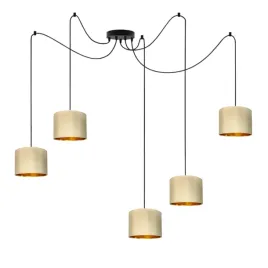 lampa-wiszaca-sufitowa-bezowa-pajak-zyrandol-led-e27-abazur-regulowana