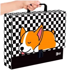 teczka-z-raczka-xl-a4-st-right-majewski-szachownica-krata-piesek-corgi