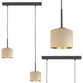 lampa-wiszaca-sufitowa-bezowa-regulowana-led-e27-abazur-zyrandol-welurowa