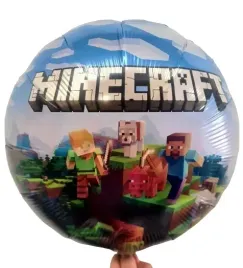 balon-foliowy-minecraft-okragly-duzy-srednica-45-cm