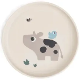 done-by-deer-talerzyk-dla-dziecka-okragly-foodie-krowka-tiny-farm-sand
