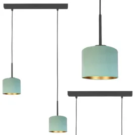 lampa-wiszaca-sufitowa-mietowa-regulowana-led-e27-abazur-zyrandol-welurowa