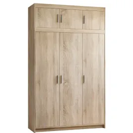 szafa-z-nadstawka-133-cm-do-garderoby-kuba-trzydrzwiowa-dab-sonoma