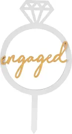 topper-na-tort-engaged-zareczyny-zloty-gold-pierscionek-dekoracja