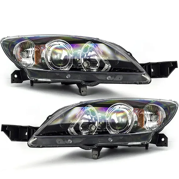 REFLEKTORY LAMPY PRZEDNIE MAZDA 3 10/03> EL. / LEWA+PRAWA ZESTAW -