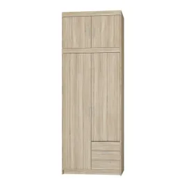 szafa-z-nadstawka-90-cm-kuba-dwudrzwiowa-z-szufladami-i-drazkiem-dab-sonoma