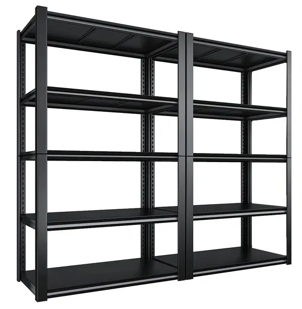 REGAŁ METALOWY czarny magazynowy 200x200x40 do garażU piwnicy biura DODAS