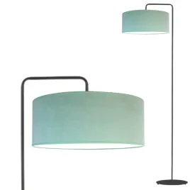 lampa-stojaca-podlogowa-welurowa-abazur-led-e27-nowoczesna-modna-mietowa
