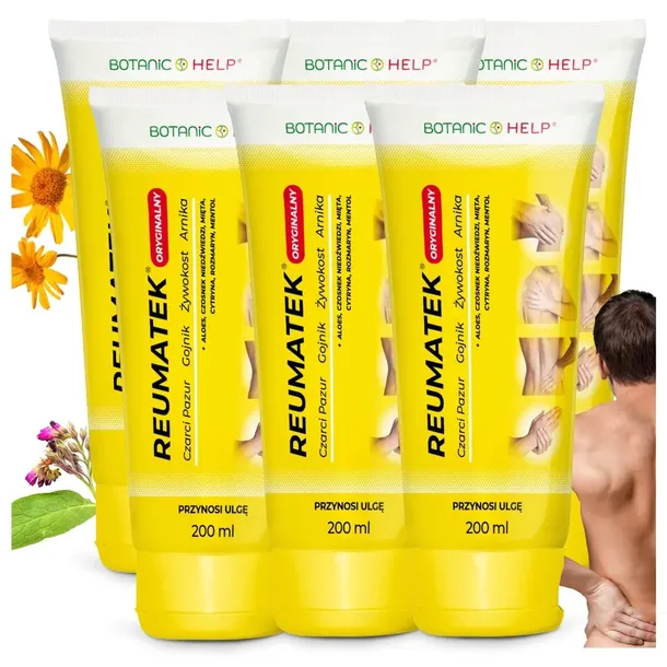Reumatek Żel 200ml Zywokost Czarci Pazur Arnika Pielęgnacja Plecy Kolano
