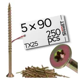 250-x-wkrety-ciesielskie-do-drewna-5x90mm-torx-5-x-90-mm-wkret-ocynk