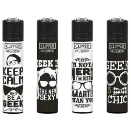 4-x-zapalniczka-gazowa-clipper-nerd-sentences-cala-kolekcja