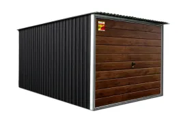 garaz-blaszany-3x6-grafit-lux-drewnopodobna-brama-uchylna-blaszak-na-wymiar