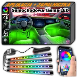 tasma-led-do-samochodu-ledy-rgb-gadzety-kabiny-4w1-zestaw-zapalniczka-apka