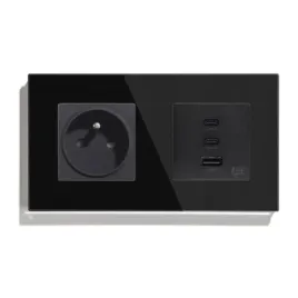 gniazdko-szklane-podwojne-157mm-usb-65w-quick-charge-qc