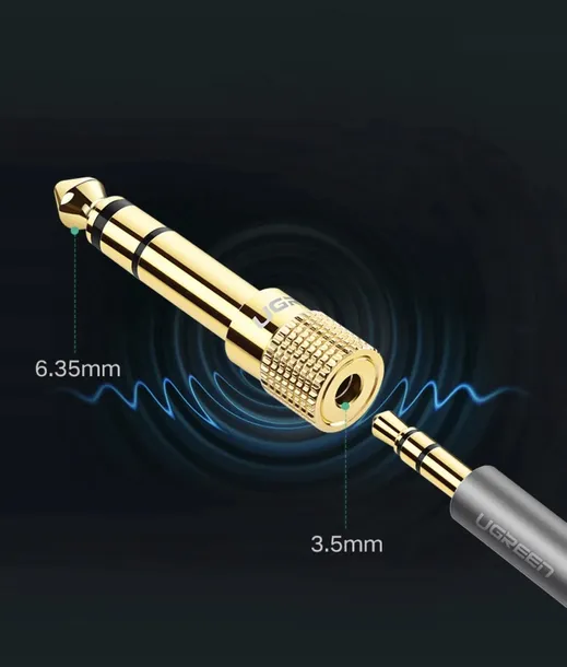 adapter-ugreen-35mm-mini-jack-63mm-jack-zloty-certyfikat-ce-stan-nowy