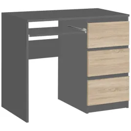 biurko-radek-90-cm-szary-dab-sonoma-3-szuflady-prawe-laminowane