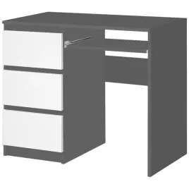 biurko-radek-90-cm-szary-bialy-mat-3-szuflady-lewe-laminowane
