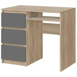 biurko-radek-90-cm-dab-sonoma-szary-3-szuflady-lewe-laminowane