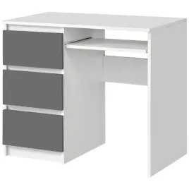 biurko-radek-90-cm-bialy-mat-szary-3-szuflady-lewe-laminowane