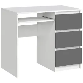 biurko-radek-90-cm-bialy-mat-szary-3-szuflady-prawe-laminowane