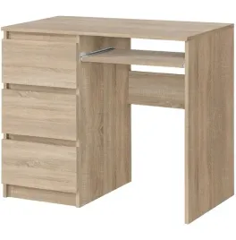 biurko-radek-90-cm-dab-sonoma-komputerowe-3-szuflady-lewe-laminowane