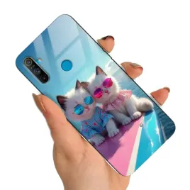 etui-do-realme-c3-premium-z-polyskiem-urocze-zwierzeta-pieski-kotki-wzory