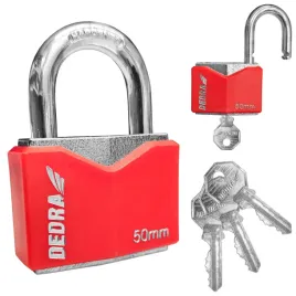 klodka-zeliwna-romb-czerwona-uniwersalna-dedra-11u112-kpl-trzy-klucze