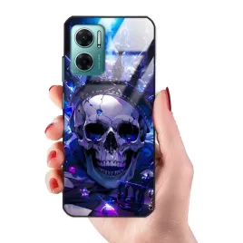 etui-do-xiaomi-redmi-note-11e-premium-case-pancerne-czaszki-gotyckie-wzory