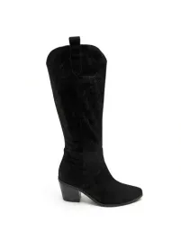 shein-damskie-kozaki-czarne-zamszowe-kowbojki-39-1dk