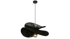lampa-sufitowa-podwojny-abazur-czarny-trawa-bambusowa-loft-e27