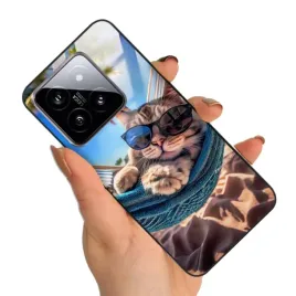 etui-do-xiaomi-14-premium-z-polyskiem-urocze-zwierzeta-pieski-kotki-wzory