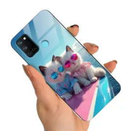 etui-do-realme-c17-premium-z-polyskiem-urocze-zwierzeta-pieski-kotki-wzory