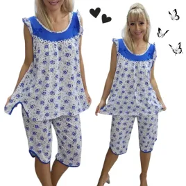 urocza-kokardka-letni-komplet-do-spania-pizama-bawelna-kwiat-46-48-3xl-4xl