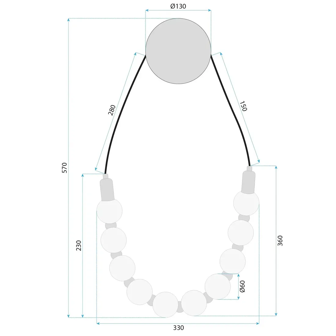kinkiet-czarny-scienny-matowa-kula-led-stylowa-lampa-biale-kule-toolight-stan-nowy