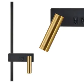 lampa-scienna-kinkiet-pionowy-led-reflektor-czarny-zloty-prawy